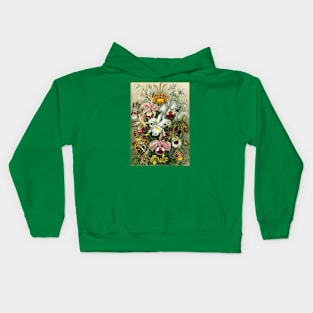 Orchid Vintage Botanical Illustration Kids Hoodie